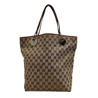 Gucci Beige Orange Gg Canvas Handbag Shoulder Bag Tote Bag (Pre-Owned)