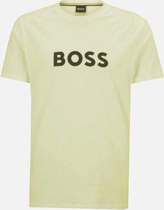 HUGO BOSS Mens Hugo Boss Beige Regular Fit T-shirt. - Green - Size: 40