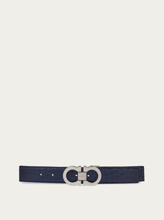 Ferragamo Men Adjustable Gancini belt Blue