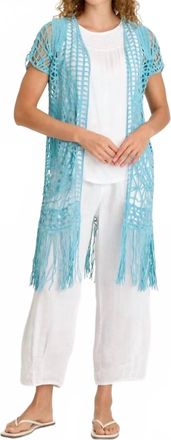 Xcvi Calix Open Front Cover-Up In Mermaid Tail
