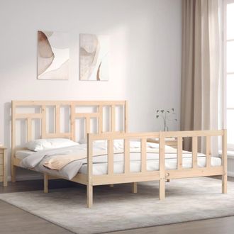 vidaXL Estructura De Cama Sin Colch&oacute;n Madera Maciza De Pino 160x200 Cm Vidaxl