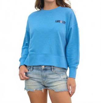 Shiraleah Boat Docks And Flip Flops Relaxed Sweatshirt In Blue