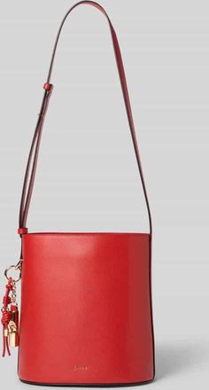 Furla Bucket Bag mit Logo-Applikation Modell Roxie in Rot, Gr&ouml;&szlig;e 1