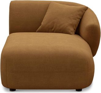 Castlery Auburn Right Chaise Customized, Caramel Performance Fleece, Spill Resistant, Modular Sofa for Living Room, Castlery