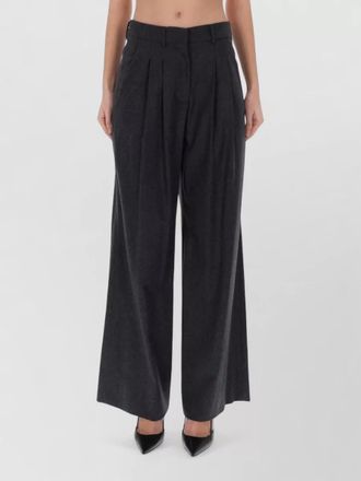 Pantaloni Torino wide leg trousers pleated front