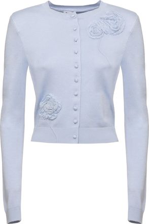 Self Portrait Light Blue Flower Lace Cardigan
