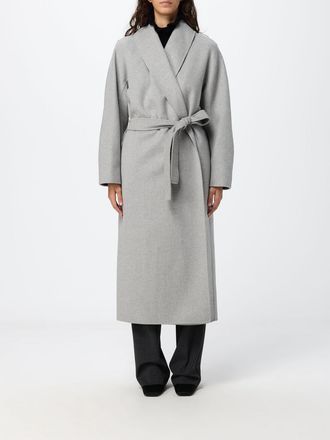 Max Mara S Max Mara Cappotto lungo a vestaglia in pura lana con cintura