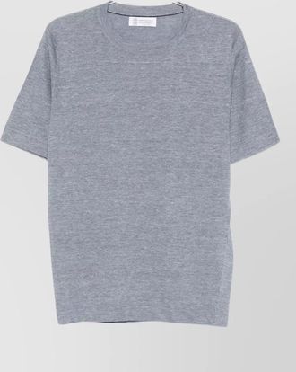 Brunello Cucinelli linen blend sweater round neck short sleeves