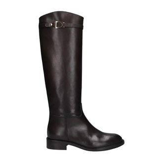 Lina Locchi Schoenen, Dames, Bruin, 38 EU, Leer, Mw 074 Hoge Laarzen