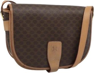 Celine Pre-owned Vintage Macadam Canvas Shoulder Bag - - Pre-owned - Donna - Marrone - ONE SIZE