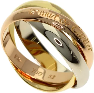 Cartier Pink Gold White Gold Yellow Gold Yellow Gold (18K) Pink Gold (18K) White Gold (18K) Band Ring (Pre-Owned)