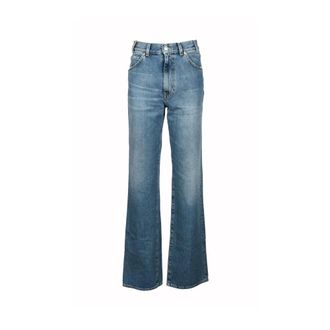 Mauro Grifoni Wide Jeans, female, Blue, Size: W29 Blue Plain Women Jeans Spring/Summer