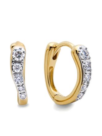 Monica Vinader diamond-embellishment earrings - women - Lab Grown Diamond/Recycled 18kt Gold Vermeil - One Size