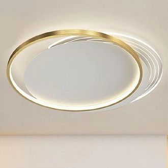 Trade Shop Trade Shop Traesio - Trade Shop - Plafoniera Led 30 W Cerchio Oro Lampadario Da Soffitto Tondo Luce Naturale 70715