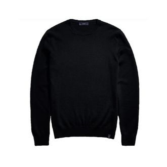 Fay Round-neck Knitwear, male, Black, Size: M Cozy Knitwear Collection