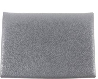 Herm&egrave;s Dark Gray Evercalf Leather Coin Purse/Coin Case (Pre-Owned)