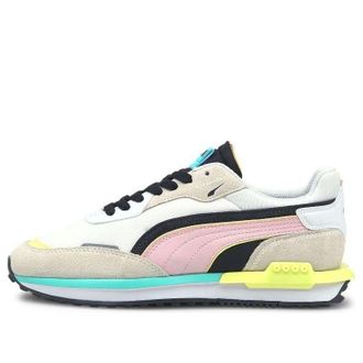 Puma City Rider White Teal Rose 382044-05