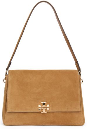 Tory Burch Womens Shoulder Bag Wild Tobacco Suede Cow Hide Handbags Hand