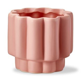 Tag Pink Scallop Short Stoneware Planter with Silicone Plug 5.04x4.92x5.04 in at Nordstrom