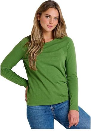 Toad&Co Primo Long Sleeve Crew Womens Clothing Artichoke : MD, Cotton