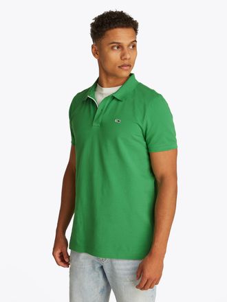 Tommy Jeans Poloshirt TOMMY JEANS TJM SLIM PLACKET POLO EXT, Herren, Gr. XXL, gr&uuml;n (coastal gr&uuml;n), Piqu&eacute;, Obermaterial: 100% Baumwolle, slim fit, Shirts Poloshirt