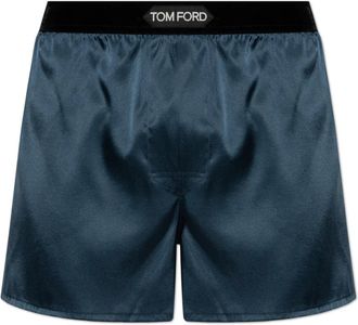 Tom Ford Zijden Lingerie Short - Heren - Onderbroek - Blauw - S - Ondergoed