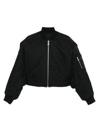 Jean Paul Gaultier Black Boxy Polyamide Bomber Jacket