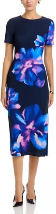 Ramy Brook Kamila Body-Con Midi Dress In Navy Floral Jersey
