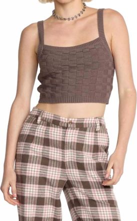 Volcom Snug Lyfe Sweater Cami In Black Plum