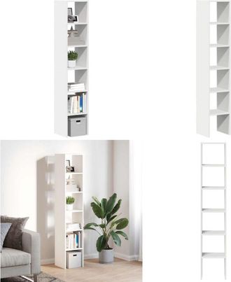 vidaXL Librerie 2 pz Impilabili Bianchi 30x30x80 cm Legno Multistrato - Archiviazione - Armadi