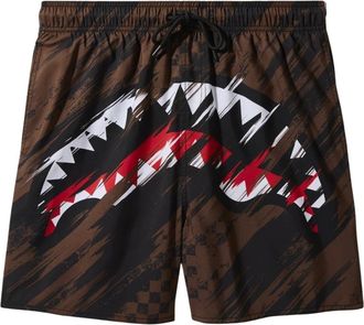 Sprayground Sprayground, Badmode, Heren, Bruin, M, Polyester, Smeared Grunge Zwemshort