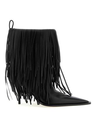Balenciaga Avenue Fringe Ankle Boots