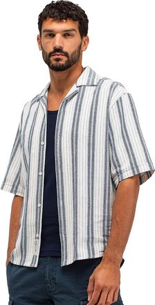Butcher of Blue Doorknoop polo Butcher of Blue blauw wit gestreept deel van set