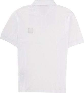 Stone Island Logo-Embellished Cotton Polo - White