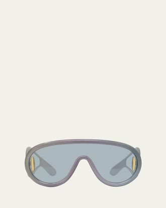 Loewe Anagram Injected Plastic Shield Aviator Sunglasses