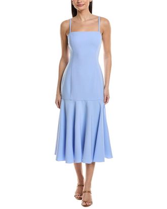 Carolina Herrera Spaghetti Strap A-Line Midi Dress