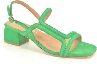 Jhay Groen fijn zand voor tuinieren - Dames - Sandalen met hakken - Groen - 36 EU - Schoenen