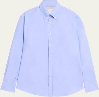 Brunello Cucinelli Mens Oxford Sport Shirt