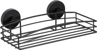 WENKO Estanter&iacute;a De Ducha Vacuum-loc Wenko Negro Mate 26x14 Cm