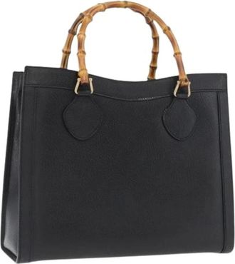 Gucci Pre-owned Handbags, female, Black, Size: ONE SIZE Pre-owned Vintage Tote Bag