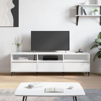 vidaXL Vidaxl - Mobile Porta tv Bianco 150x30x44,5 cm in Legno Multistrato