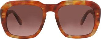 Chlo&eacute; Square-Frame Recycled Acetate Sunglasses