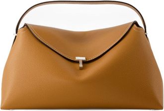 Toteme Womens T-Lock Top Handle Bag Brown Calfskin