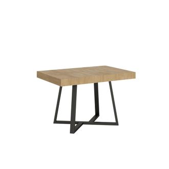 ITYhome Mesa extensible 90x120/224 cm efecto madera, roble natural