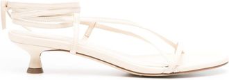 Aeyde Paige 35mm leather sandals - women - Calf Leather/Calf Leather/Calf Leather - 36 - Neutrals