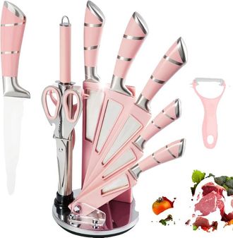 OEM Juego De Cuchillos De Cocina, Acero Inoxidable De Alto Contenido En Carbono, Mango Ergon&oacute;mico