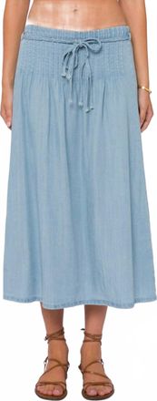 Velvet Heart Womens Francesca Midi Skirt In Denim Blue