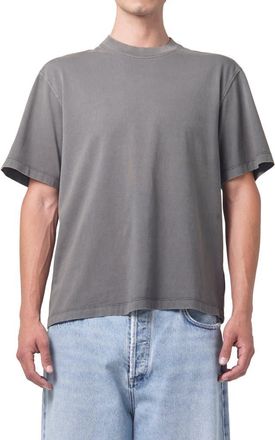 A Gold E Asha Oversize Mock Neck T-Shirt in Flint at Nordstrom, Size X-Large
