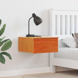 vidaXL Comodino con cassetto 2 pcs Cera marrone 37 x 35 x 18.5 cm - Vidaxl