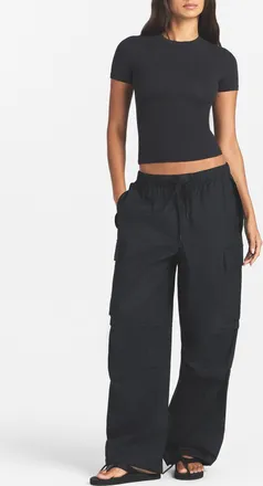 SKIMS Slim-fit T-shirt, Womens, Black